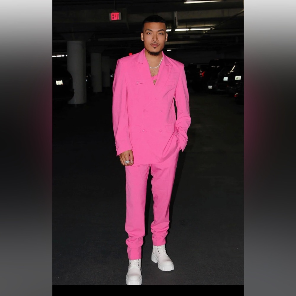 Pink Fashionnova Men suit set